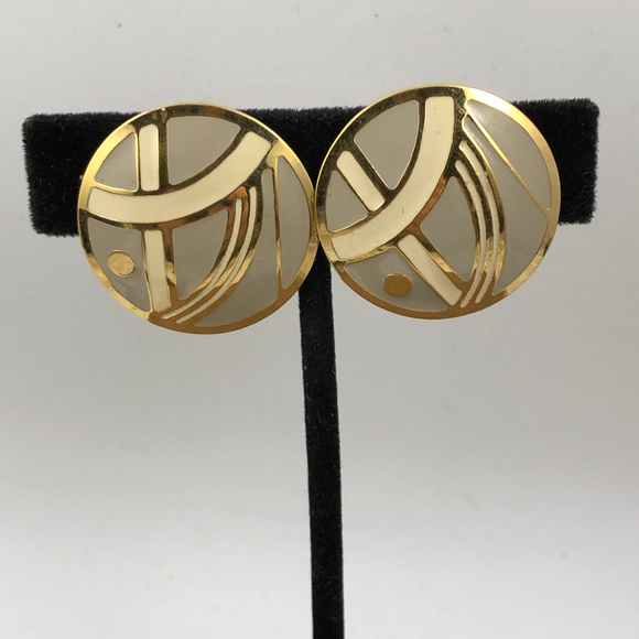 Vintage Edgar Berebi Enameled Earrings - Picture 1 of 4